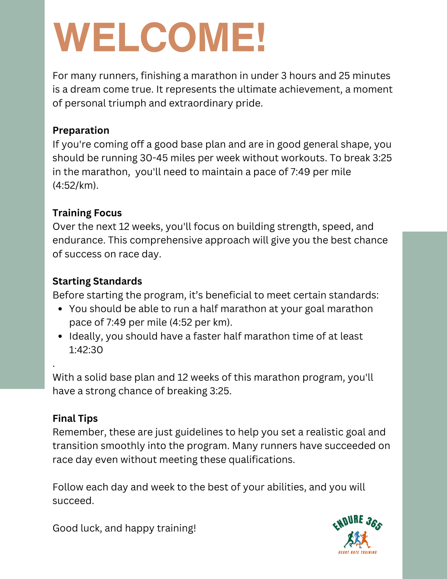 3:25 Marathon, Strength, & Nutrition | Bundle & Save!