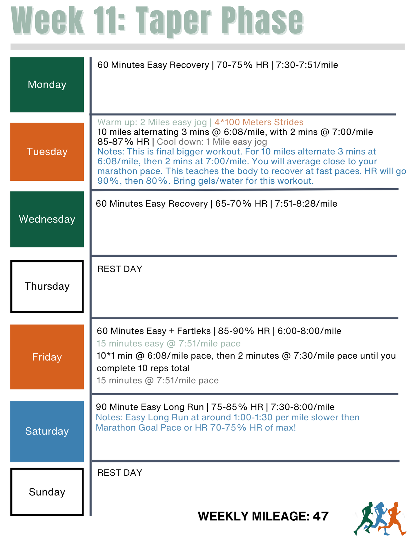 Endure 365 Running | Sub 2:50 Marathon Training Plan