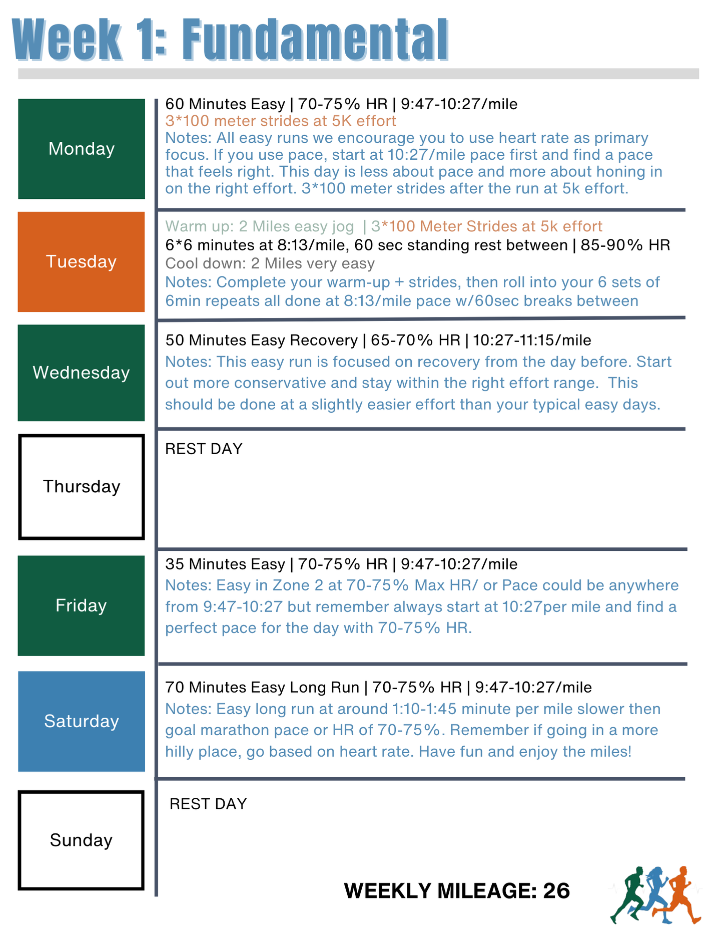 Endure 365 Running | 3:50 Marathon Training Plan